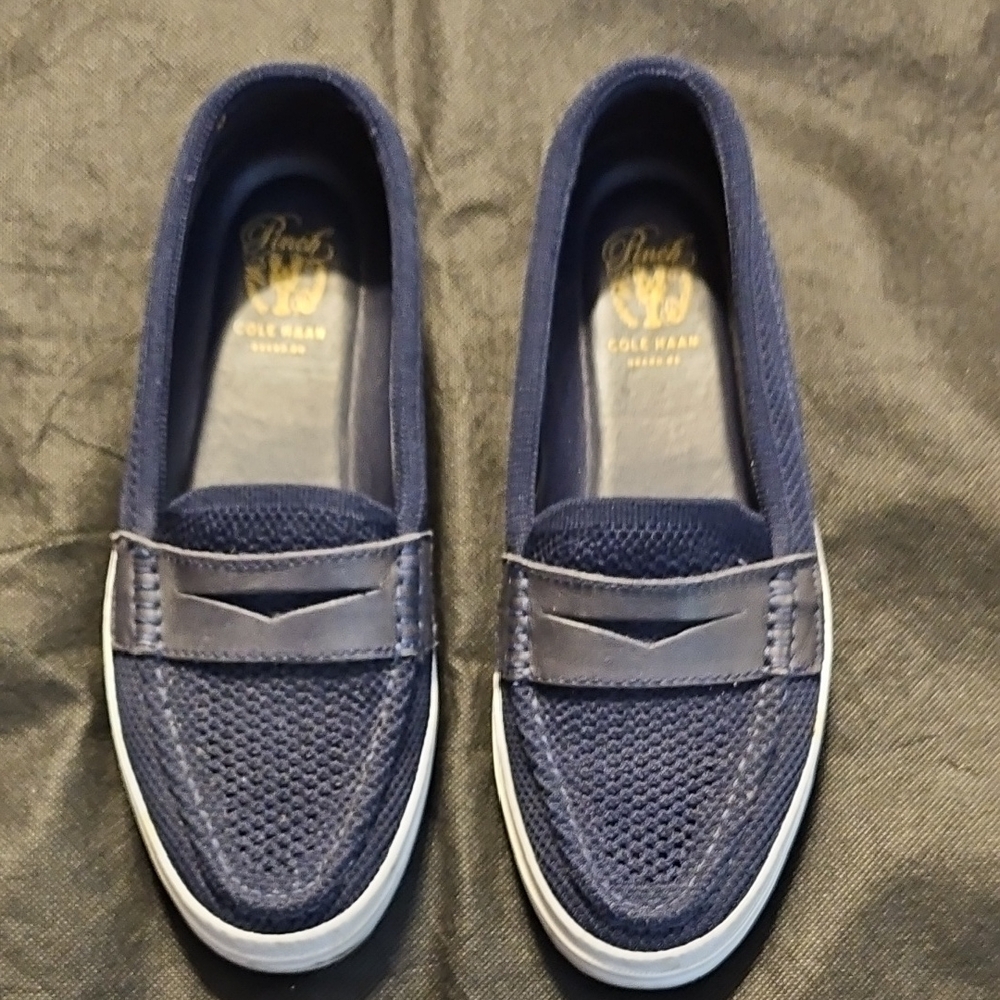Cole Haan Women's Blue Slip-on Loafers Boat Shoes - Picture 4 of 16